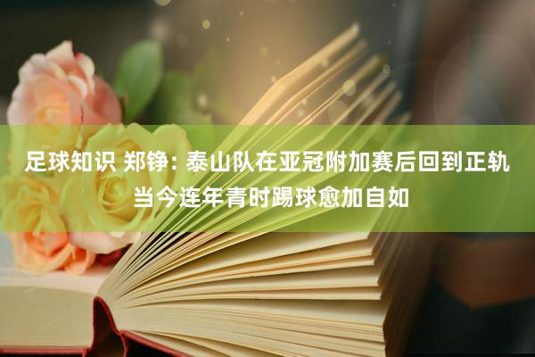 足球知识 郑铮: 泰山队在亚冠附加赛后回到正轨 当今连年青时踢球愈加自如