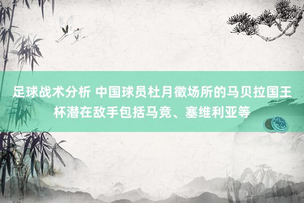 足球战术分析 中国球员杜月徵场所的马贝拉国王杯潜在敌手包括马竞、塞维利亚等