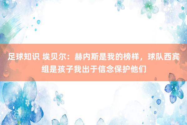 足球知识 埃贝尔：赫内斯是我的榜样，球队西宾组是孩子我出于信念保护他们